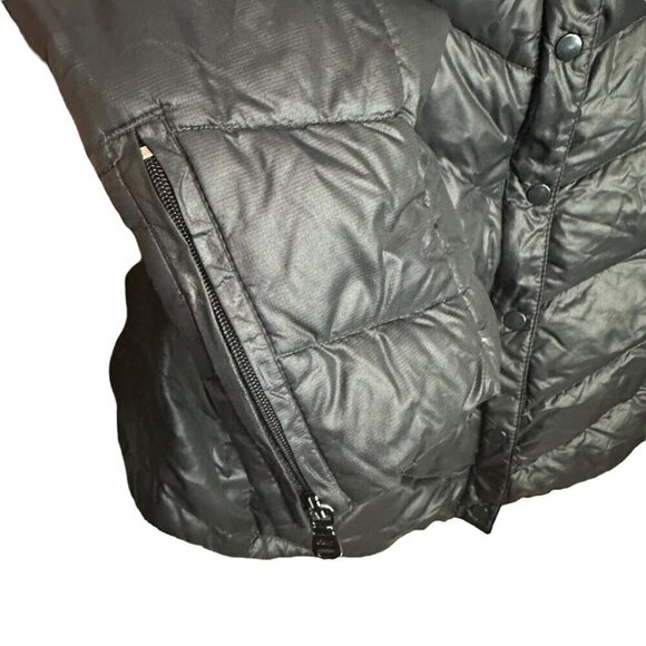 Gap Puffer Jacket Black Lightweight Down‎ Filled Zip & Snap Outdoor Size Small - Picture 4 of 7